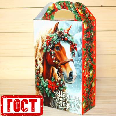 Сладкий новогодний подарок по ГОСТу в картонной упаковке в Радумле
